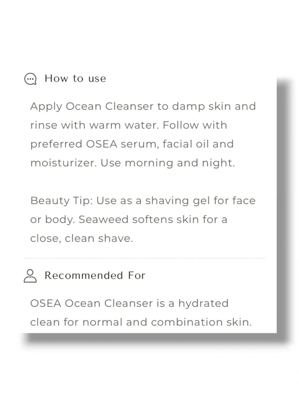 new OSEA ᯾ Algae Seaweed Radiance Ocean Cleanser ᯾ Luxe Travel Glass Jar ᯾ Boxed